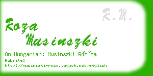 roza musinszki business card